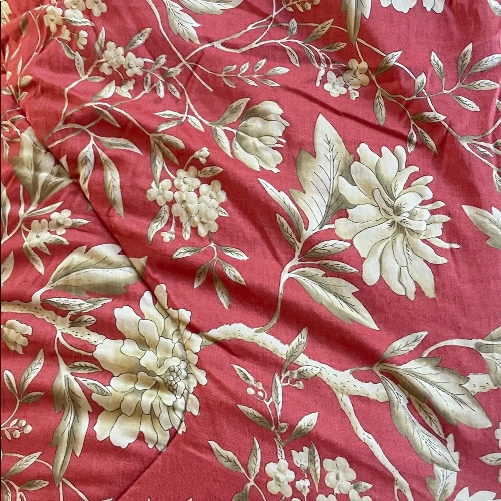 Ralph Lauren Comforter Villa Camelia Floral Coral Twin